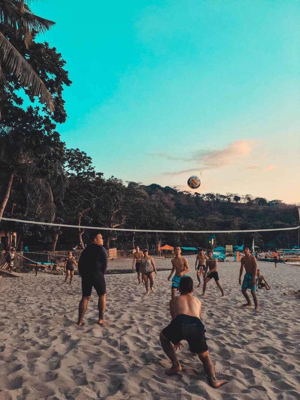 Beach volleyball.